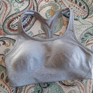Grey sports bra